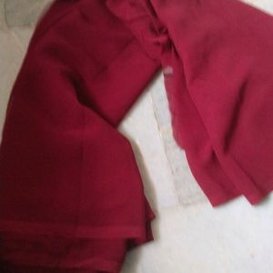 Pure Georgette Sarees Maroon At 600 Rs Only