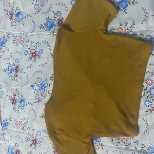 Mustard Crop Top Medium Size 34 36 38 Adjustable