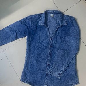 Women Blue Denim Shirt