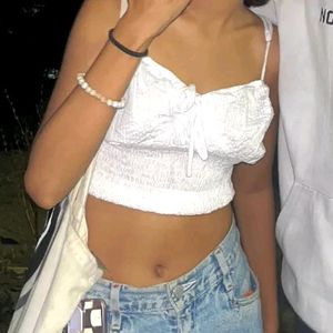 White Cute Stylish CROP TOP