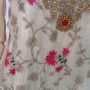 Very Gorgeous Stone Work Wedding Kurti