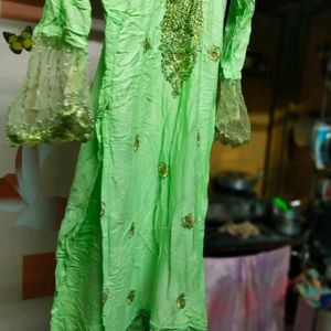 Long Kurta Palazzo And Dupatta