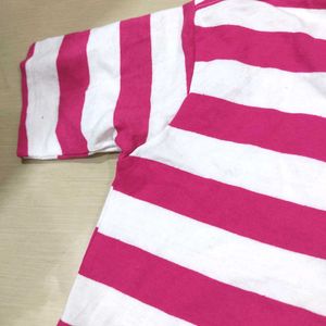 Crop Striped Tee