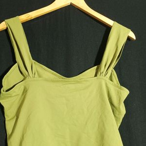 Olive Green Western Top(women's)