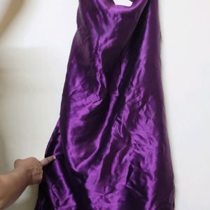 Price Drop!! Tie Back Satin Purple Slip Dress