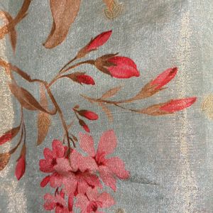 Floral Silk Zari Dupatta
