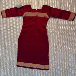 Maroon ethnic Kurta