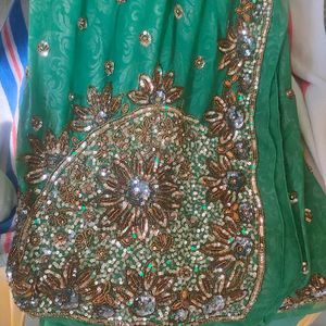 Fully Stone Sequence Saree