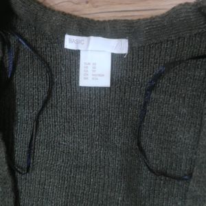 H&M Forest Green Long Cardigan