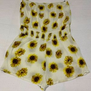 BRAND Forever21, yellow & brown sunflower pattern,