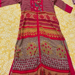 Red Color Embroidered Stylish Kurthi