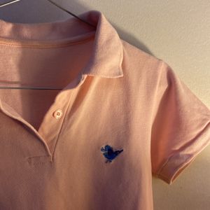 Pink Polo Collar T Shirt