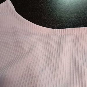 Light Pink Crop Top For Women