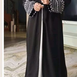 Beautiful Keffiyah Inspired Embroidery Abaya