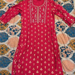 Rani Pink BIBA Kurti Only