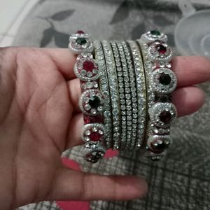 Beautiful Jarkan Stone Bangles For Partyware