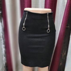 Black Suede Skirt