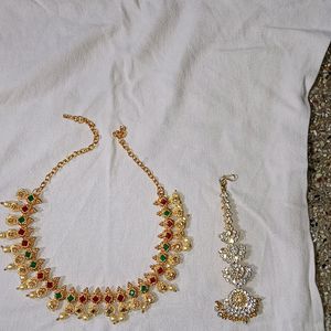 Necklace And Maang Tika