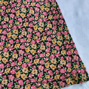 MANGO Branded Floral Skirt