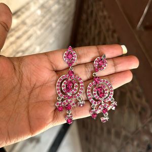 Pink Studded Earrings