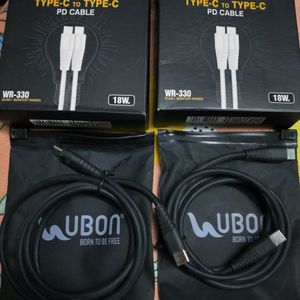 Ubon Mobile Charging Cable Pack Of 2 Combo