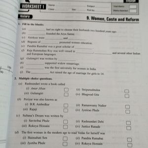 Social Science Practice Worksheet For Class 8