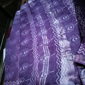 Pure Linen Cotton Saree