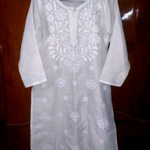 White Chikankari Kurta Set