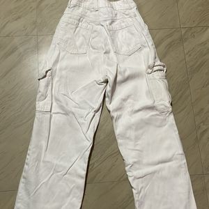 White Cargo Jeans