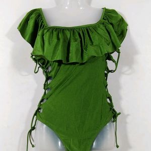 Green Swimsuit Bodysuit