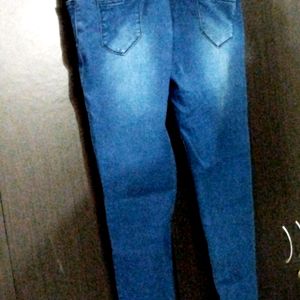 Women Mid-rise Stretchable 38 Jeans In Dark Blue