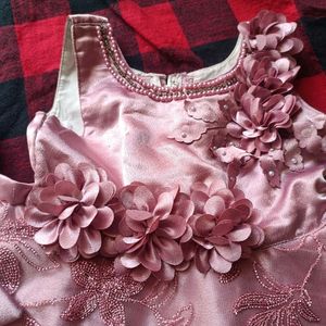 Elegant Pink Baby Frock