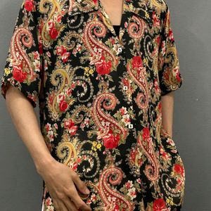 Paisley floral printed shirt