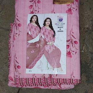 Pink Ethnic Dress Material