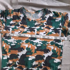 2 Women Mickey Tshirts Military Camouflage Tees