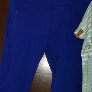 Women Pants/ Jeggings Indigo Blue