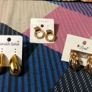 3 Earrings Set ( Anti-tarnish Waterproof)