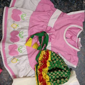 Beautiful Frock For 3-6month Girls