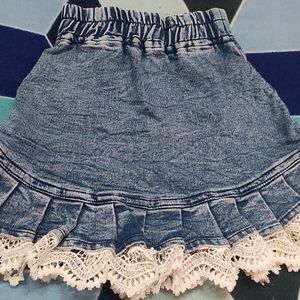 Denim Skirt For Kids(2-3) Yrs