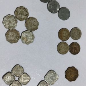 Old Coins 1Paisa, 2 Paisa, 5 Paisa,25 Paisa,10 Pis