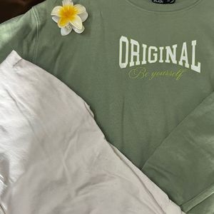 Combo Offer Of Cargo And Sweatshirt