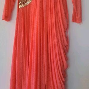 Peach Color Gown