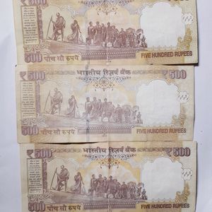 Old 500rs Note 3pcs