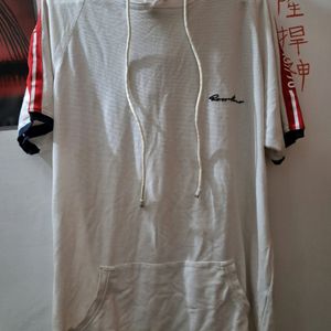 White And Red Half Sleeve [L/40] Size Hoodie