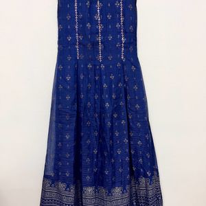 Navy Blue Sleeveless Kurta For Women