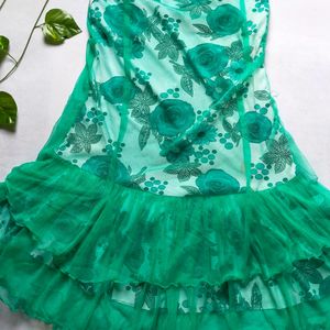 Green Net Dress