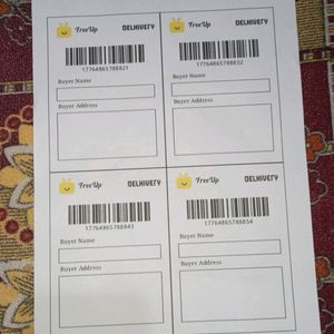 10 Free Up Non Sticky Colourful Shipping Labels.