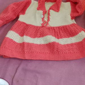 0 Size Baby Girl  ऊनी Dress