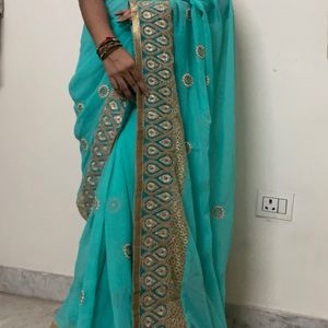 Heavy Border Saree