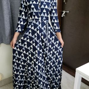 Long Gown Dress Blue Colour